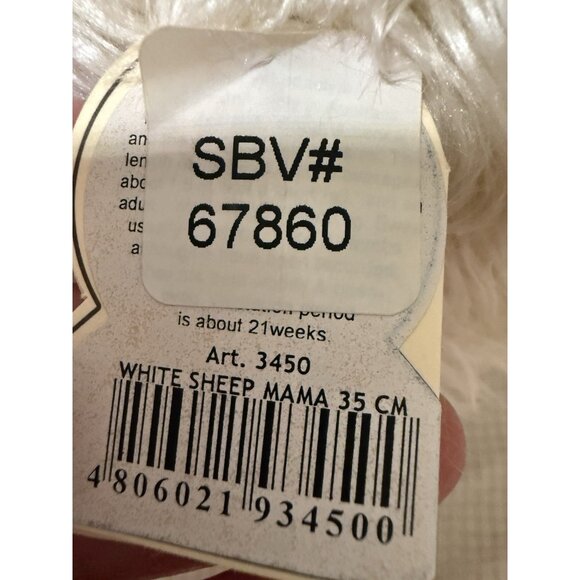 HANSA Realistic White Mama Sheep Stuffed Animal  Plush Toy Farm Nos Gift 15 - Picture 7 of 16